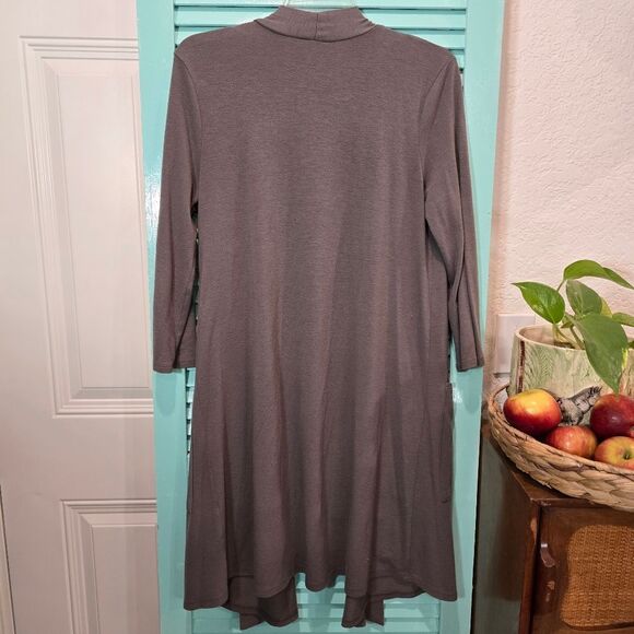 Zenana Outfitters Gray Cardigan Sweater - Picture 2 of 3